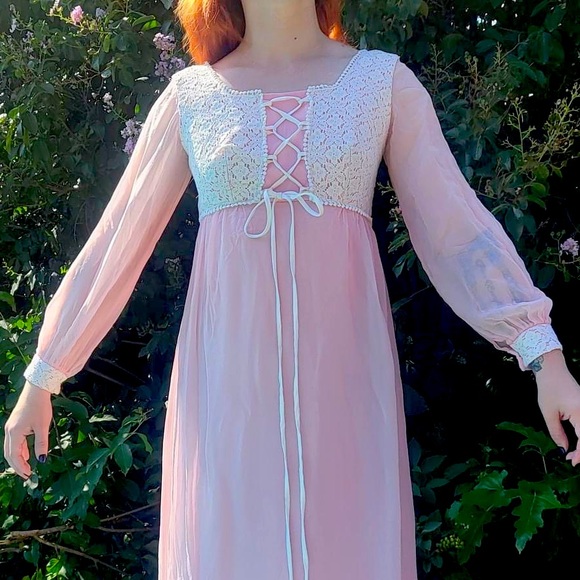 Pink Chiffon Juliet Dress - Picture 1 of 3